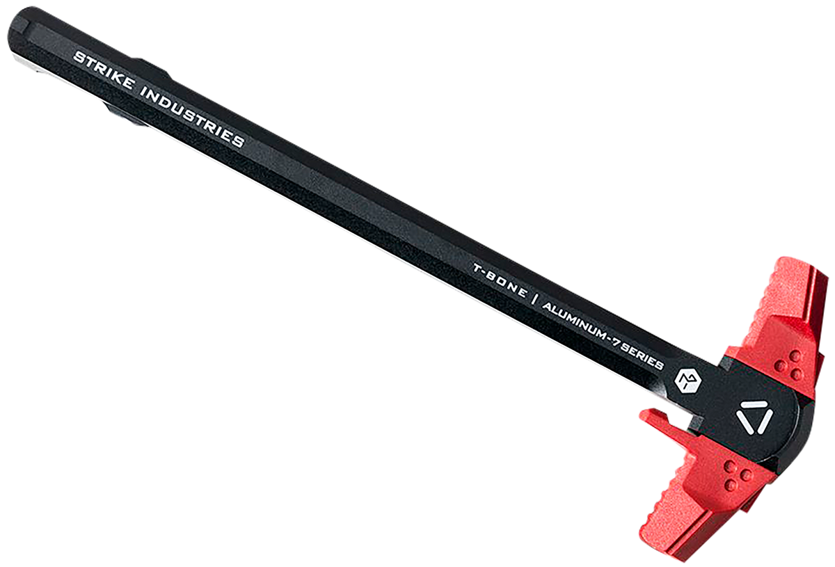 Strike Industries T-Bone Charging Handle .223/5.56x45mm NATO Ambidextrous AR-15 Red/Black