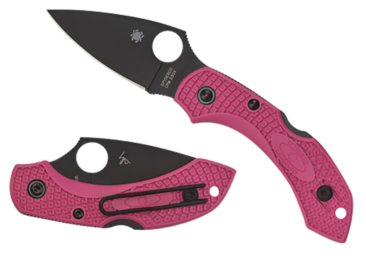 Spyderco Dragonfly 2 2.30" Folding Plain CPM S30V Black TiCN Pink FRN Handle