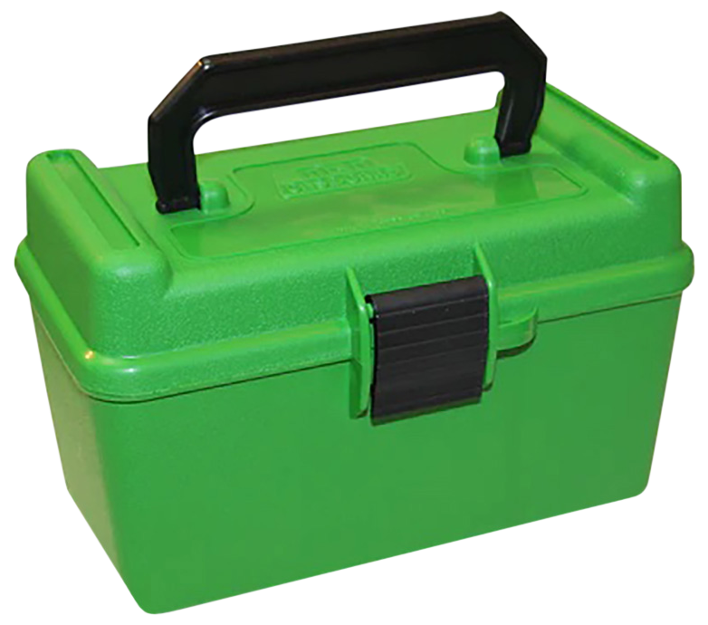 MTM Case-Gard H50RMAG10 Deluxe Ammo Box 300 Win Mag / 7mm Rem Mag 50-Rd Green Polypropylene