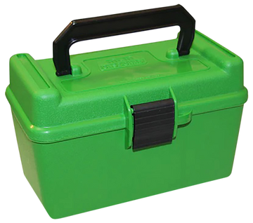 MTM Case-Gard H50RMAG10 Deluxe Ammo Box 300 Win Mag / 7mm Rem Mag 50-Rd Green Polypropylene