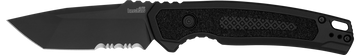 Kershaw Launch 16 3.45" Folding Tanto Part Serrated Black Cerakote CPM M4 Automatic Knife