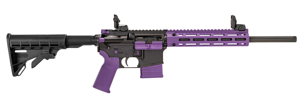 Tippmann Arms M4-22 LTE 22 LR 16" 10+1 Semi-Auto Rifle - Black / Purple