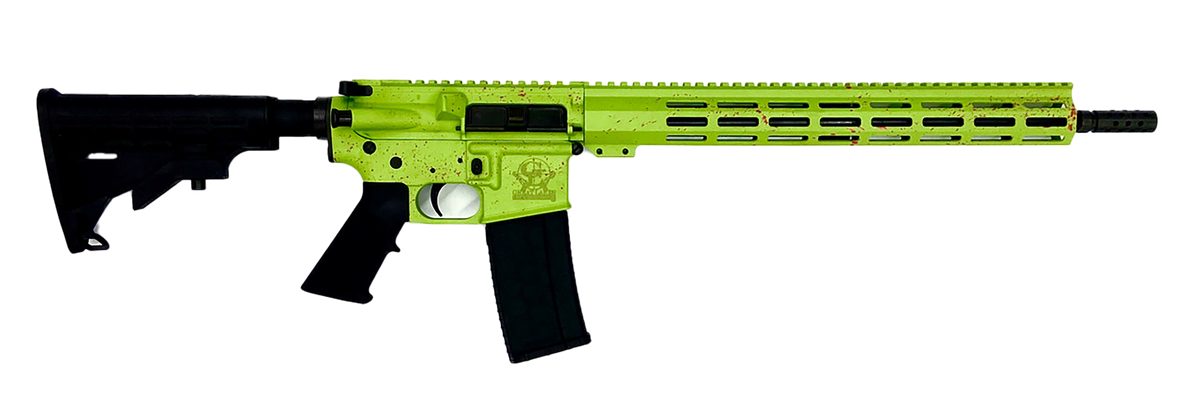 Great Lakes Firearms GL15 223 Wylde 16" 30+1 Semi-Auto Rifle - Zombie Splatter