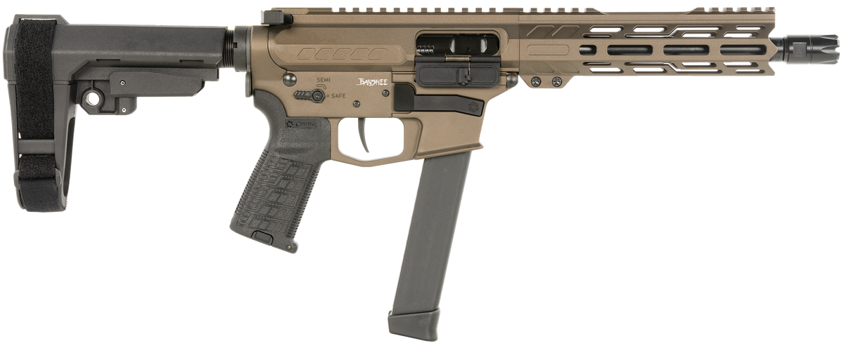 CMMG Banshee MKGS 9mm 8" 33+1 Semi-Auto Pistol - Midnight Bronze