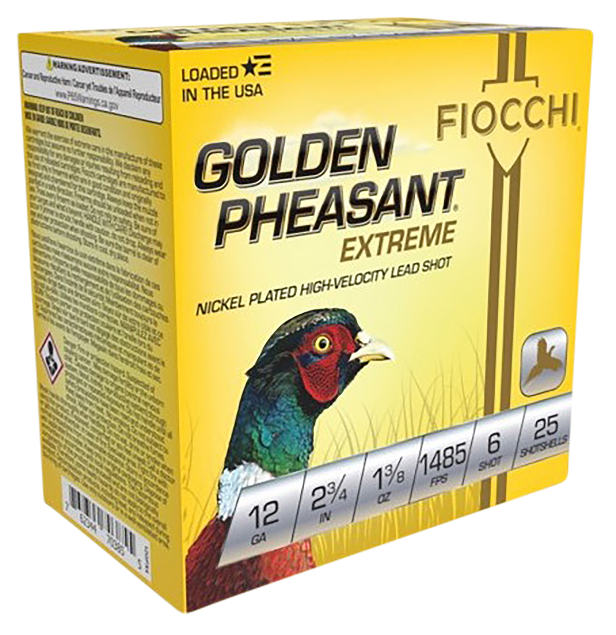 Fiocchi Golden Pheasant Extrema 12 Gauge 2.75" 1 3/8oz 6 Shot - Box or Case
