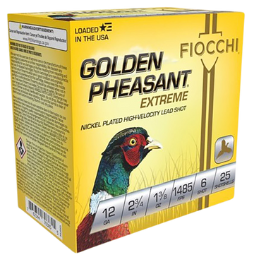 Fiocchi Golden Pheasant Extrema 12 Gauge 2.75" 1 3/8oz 6 Shot - Box or Case
