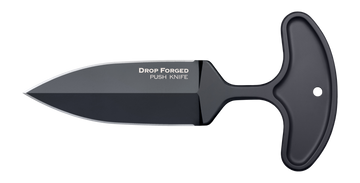 Cold Steel CS36MJ Drop Forged Push Knife 4" Fixed Plain Double Edge Spear Point 52100 High Carbon