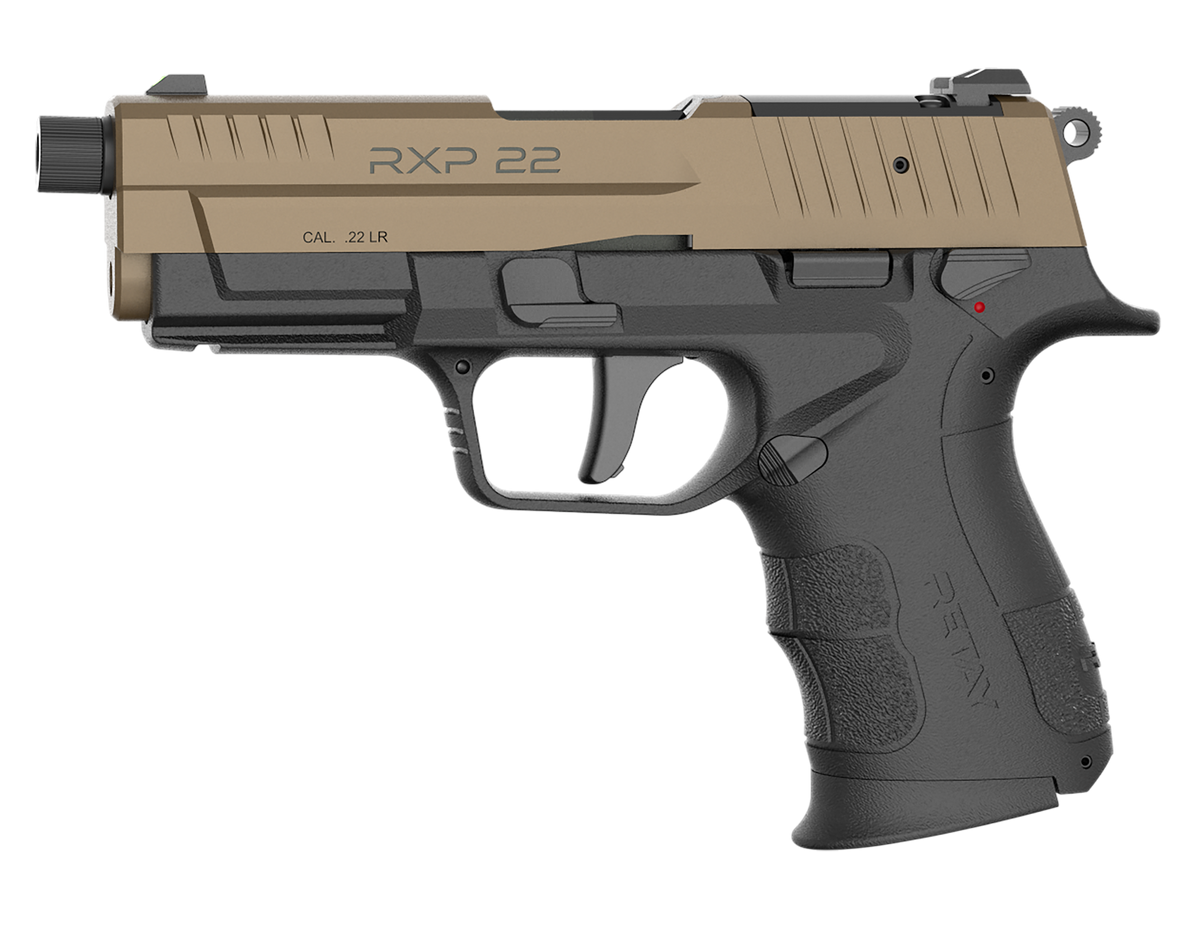 Retay USA RXP 22 LR 4" 13+1 DA/SA Semi-Auto Pistol - Black/FDE Cerakote
