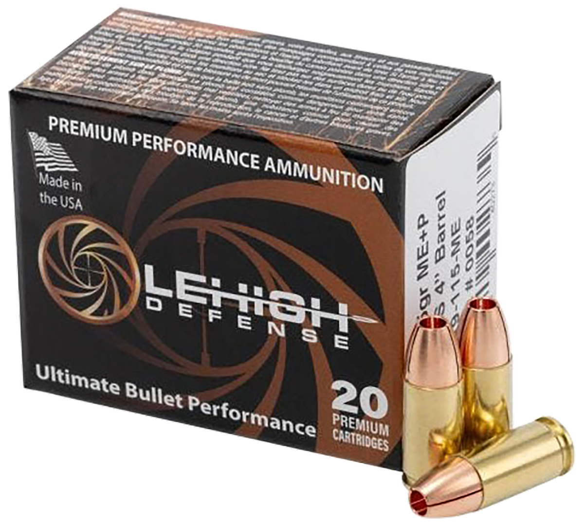 Wilson Combat LA9115ME 9mm Luger +P 115gr 20-Rd Lehigh Max Expansion - Box or Case