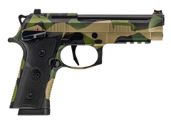 Beretta 92XI SAO 9mm Luger 4.7" 15+1 Semi-Auto Pistol - Splinter Camo Cerakote