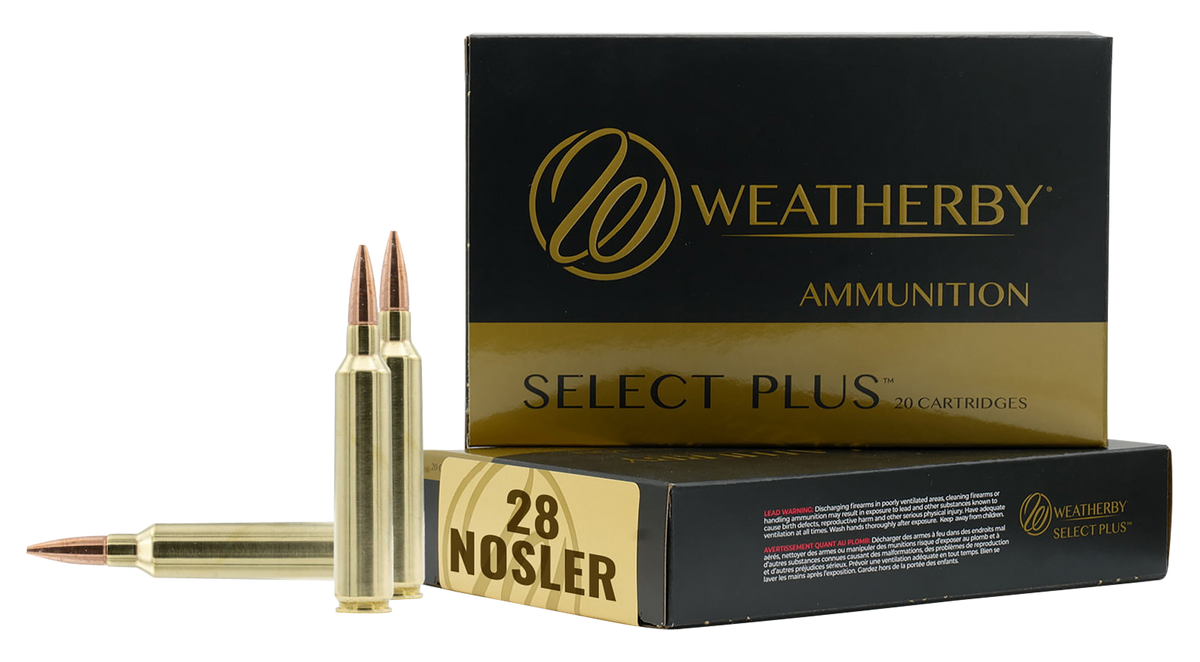 Weatherby Select Plus 28 Nosler 163gr Hammer Custom 20 Rd - Box or Case