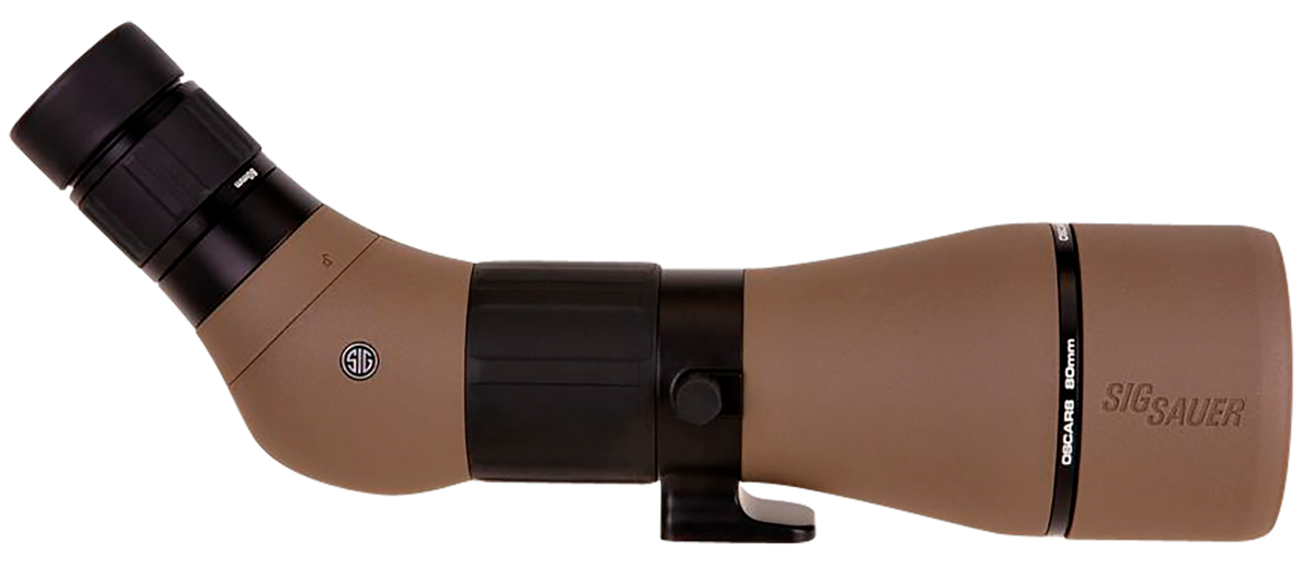 Sig Sauer Electro-Optics OSCAR8 27-55x 80mm Angled Spotting Scope - Flat Dark Earth Rubber Armor