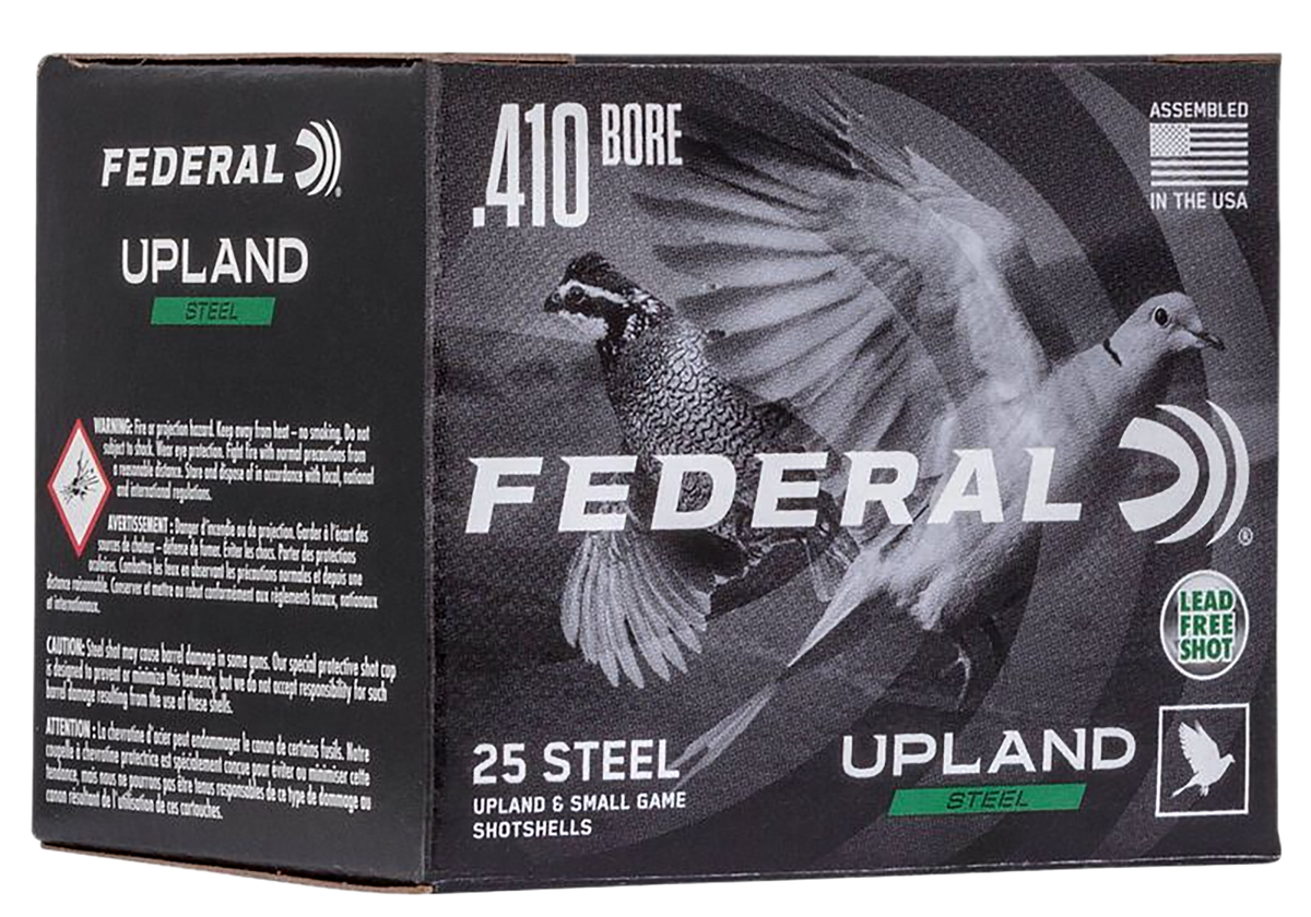 Federal Upland Steel 410 Gauge 3" 3/8 oz #7.5 Shot 25 Rd - Box or Case