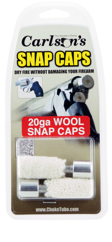 Carlsons 00106 Snap Cap 20 Gauge 2-Pack - Wool/Aluminum Training Aid