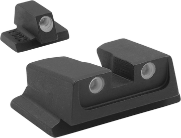 Meprolight USA Tru-Dot S&W M&P Green Tritium White Outline Pistol Sight Set - Non Optics Ready