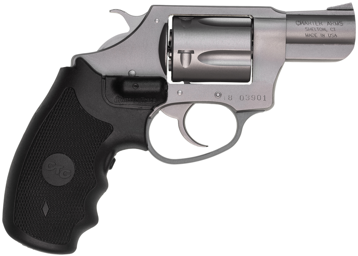 Charter Arms Undercover .38 Special 2" 5-Shot DA/SA Revolver - Crimson Trace Laser Grip - Matte Stainless