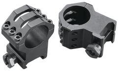 Weaver Mounts Six-Hole Skeleton Rings 1" Extra Extra High Matte Black Picatinny/Weaver