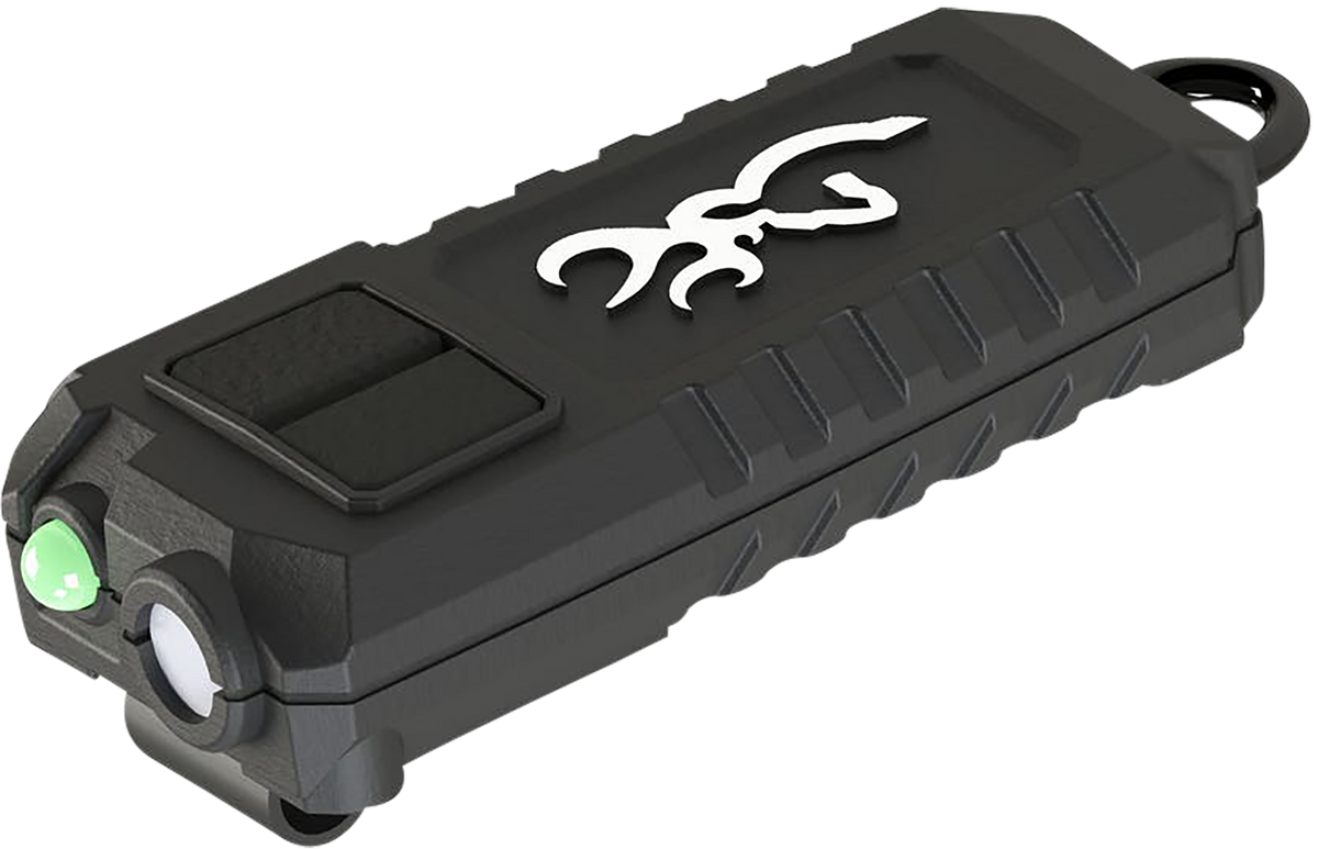 Browning Trailmate USB Rechargeable Keychain Light 7/360 Lumens LED White/Green - Black