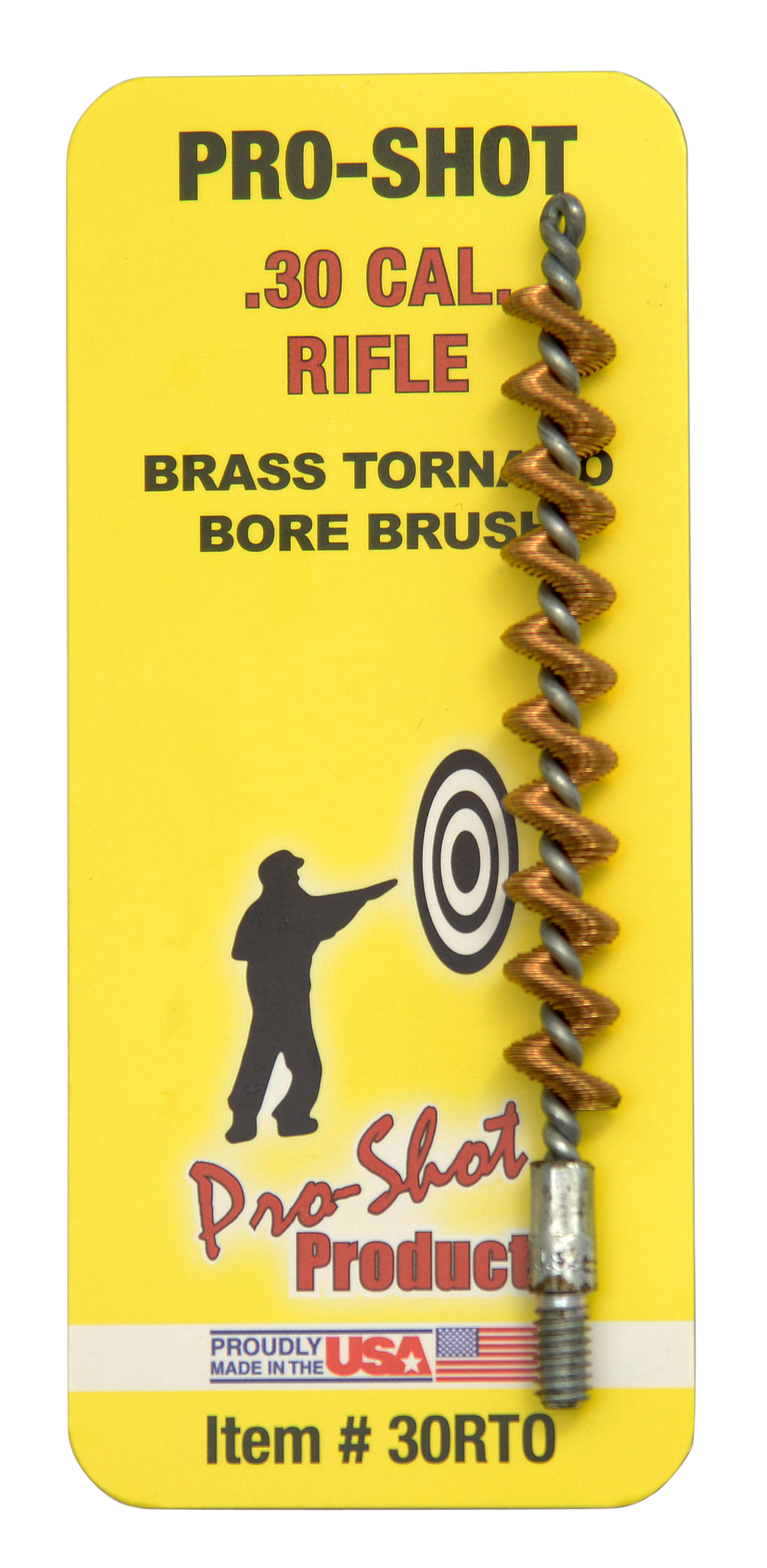 Pro-Shot 30RTO Tornado Bore Brush .30/.300 BLK/.308/.30-06/7.62mm Rifle #8-32 Brass