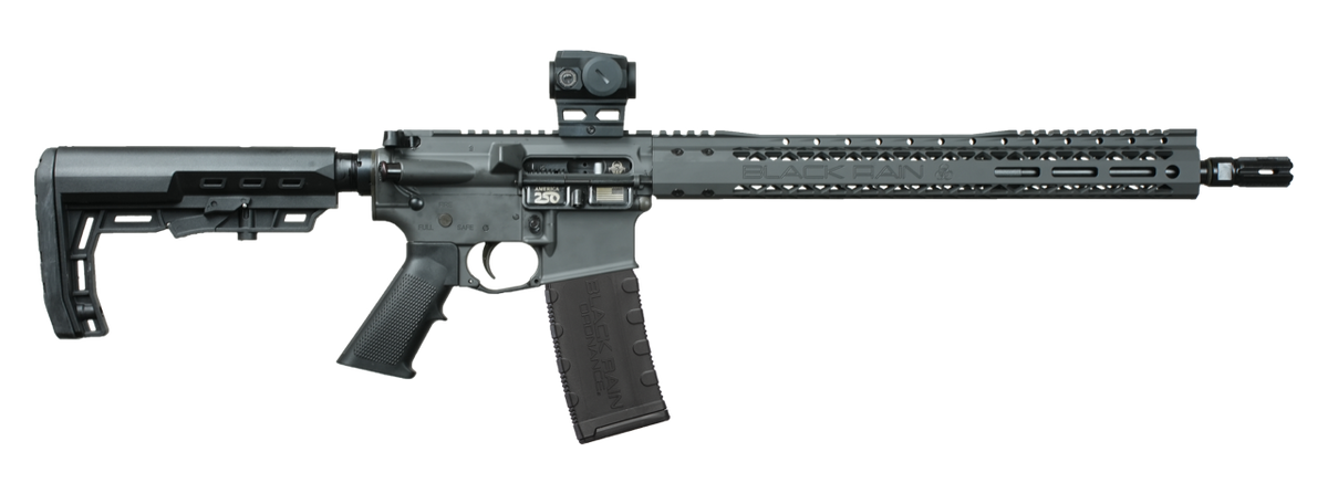 Black Rain Ordnance BRO 5.56 NATO 16" Semi-Auto AR-15 Rifle with Viridian Venta Red Dot - Smoke