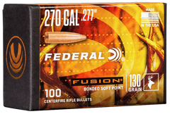 Federal Fusion Component 270 Caliber .277 130gr Fusion Soft Point Reloading Bullets - 100/Box