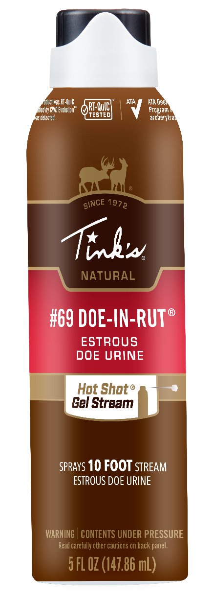 Tinks Hot Shot #69 Doe In Estrus Deer Attractant 5 oz Gel Stream