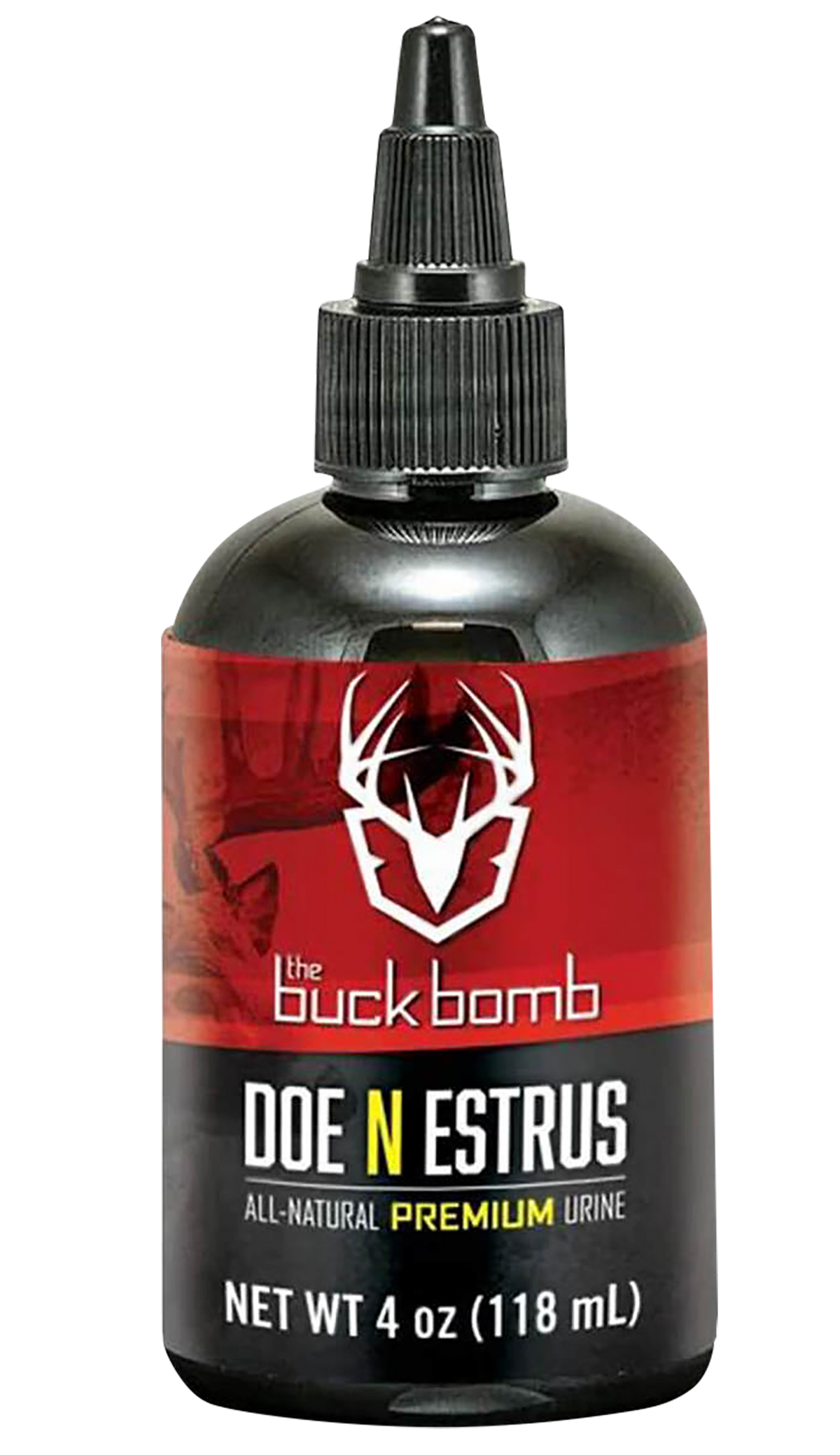 The Buck Bomb Igniter Doe In Estrus Deer Attractant 4 oz Squeeze Bottle