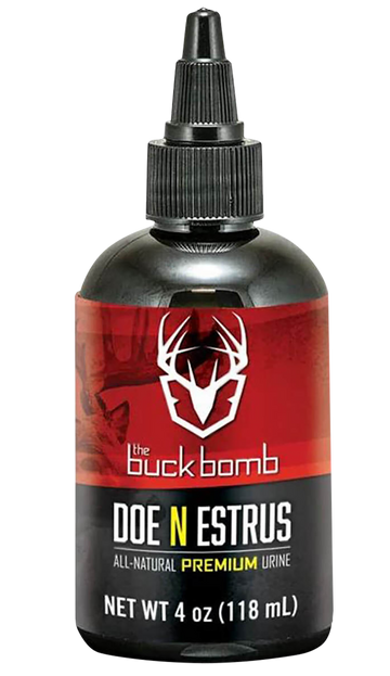 The Buck Bomb Igniter Doe In Estrus Deer Attractant 4 oz Squeeze Bottle