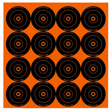 Birchwood Casey Big Burst Revealing Target 3" Bullseye Self-Adhesive Paper 48 Pack