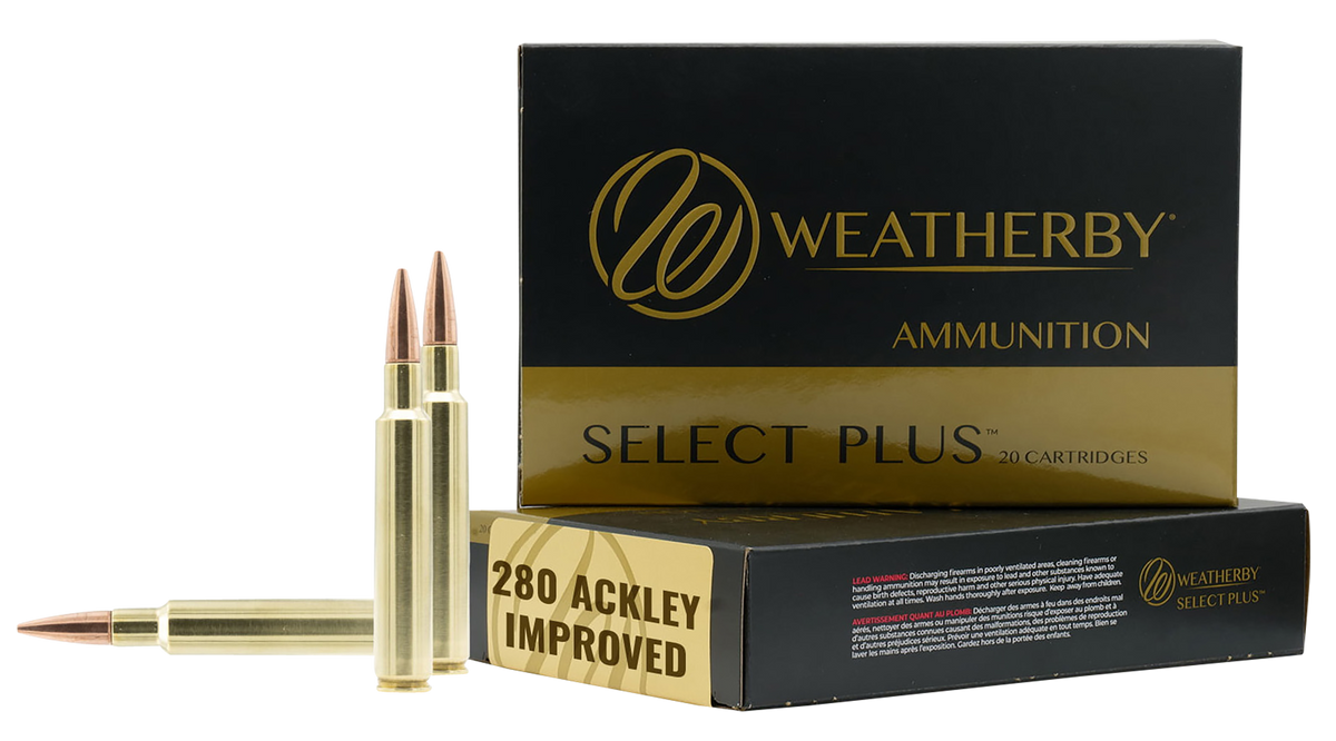 Weatherby Select Plus 280 Ackley Improved 150gr Swift Scirocco 20rd - Box or Case