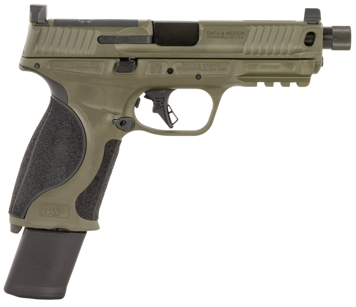 Smith & Wesson M&P PC M2.0 9mm Luger 4.8" 23+1 Striker-Fired Pistol - OD Green Cerakote