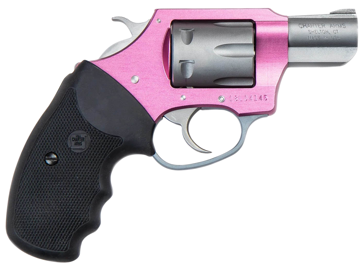 Charter Arms 52230 Pathfinder Lite Pink Lady 22 LR 2" 8-Shot DA/SA Revolver - Pink Aluminum/Stainless