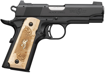 Browning 1911-22 Black Label Medallion Compact 22 LR 3.63" 10+1 Semi-Auto Pistol