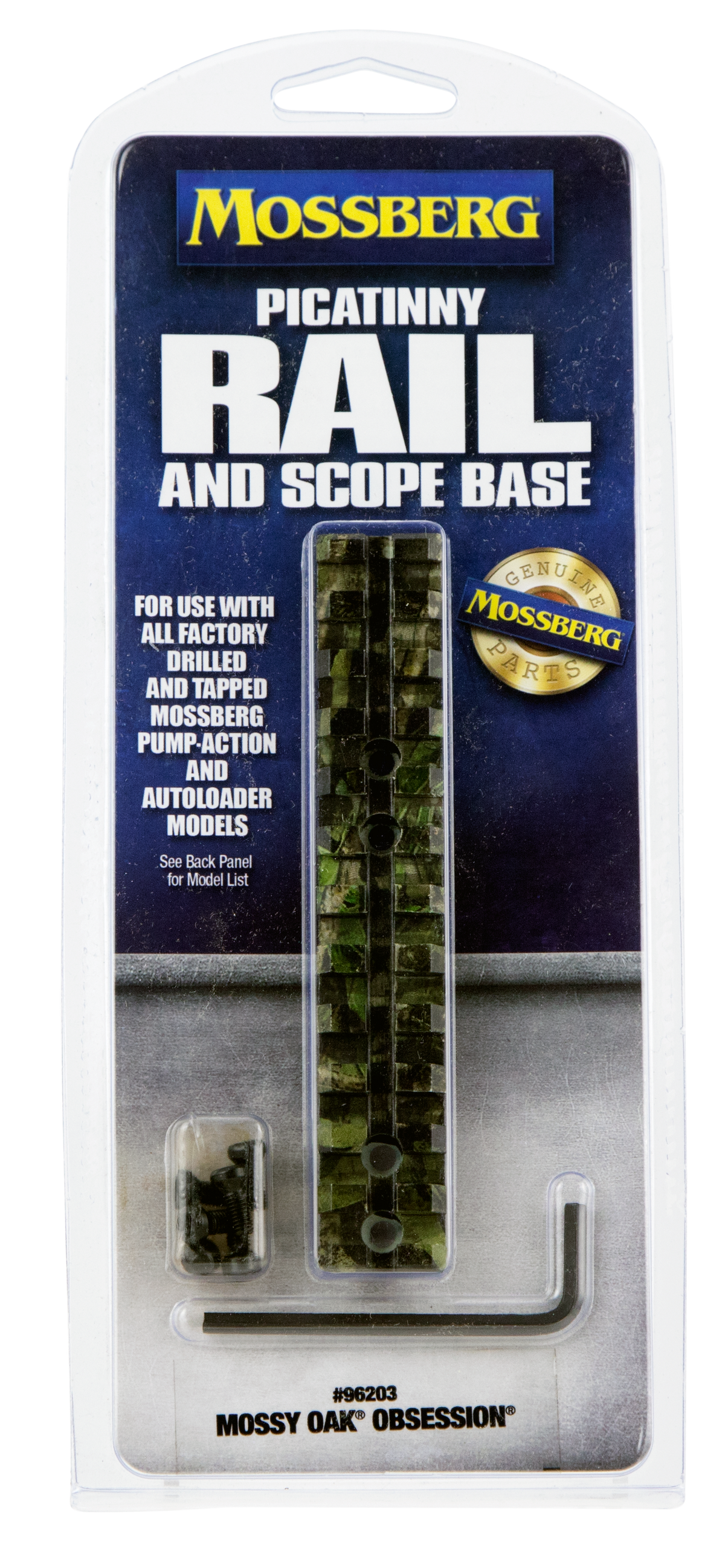 Mossberg 96203 Picatinny Rail/Scope Mount 6.5" Aluminum - Mossy Oak Obsession