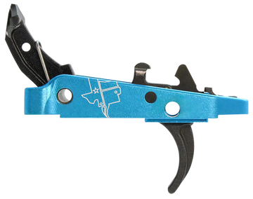 CMC Triggers 47501 AK-47 Drop-In Trigger Group 2.0 Single-Stage Curved 3.5 lbs - Black w/ Blue Housing