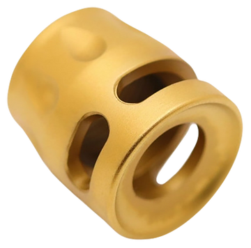 True Precision S-Type Micro Compensator 9mm/.380 ACP 1/2x28 Gold 416R Stainless