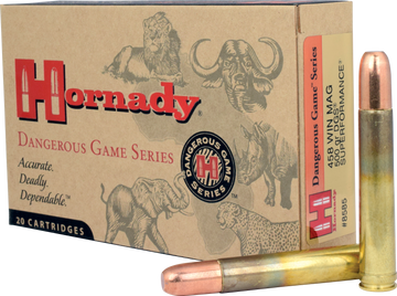 Hornady Dangerous Game Superformance 458 Win Mag 500gr DGS 20 Bx/6 Cs - Box or Case