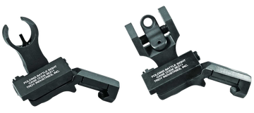Troy Industries 45 Degree Offset BattleSight Set - HK Front & Round Rear - Black