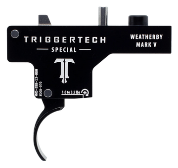 TriggerTech Special Single-Stage Curved Trigger 1-3.5 lb Black PVD for Weatherby Mark V