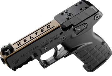 Kel-Tec P17 22 LR 3.80" 16+1 Semi-Auto Pistol - Tan Optic Ready Slide / Black Frame