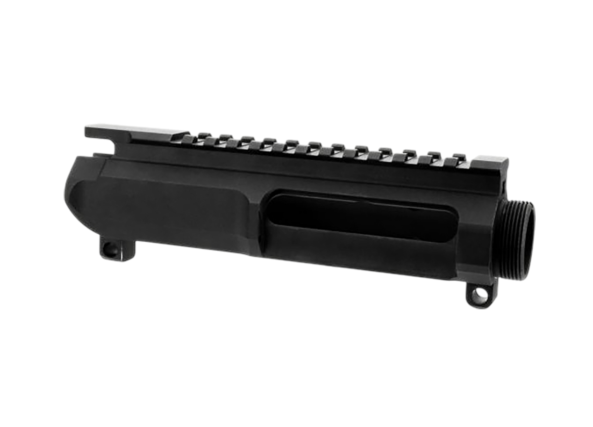 TacFire UP03 AR-15 Billet Slick Side Stripped Upper Receiver - Black Anodized
