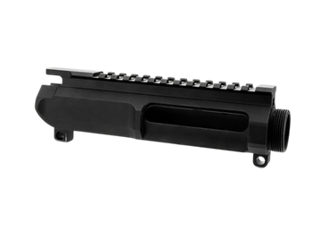 TacFire UP03 AR-15 Billet Slick Side Stripped Upper Receiver - Black Anodized