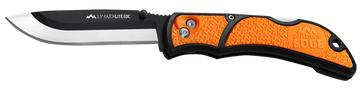 Outdoor Edge RazorLite 3.50" Folding Replacement Blade Tanto Plain 420J2 SS Black/Orange Polymer Handle