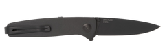 S.O.G Twitch III 3.10" Folding Drop Point Plain Black TiNi 154CM SS - Black Aluminum Handle