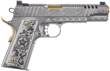 Auto Ordnance 1911 Texas Ranger Special Edition 45 ACP 5" 7+1 Semi-Auto Pistol - Gold Plated PVD