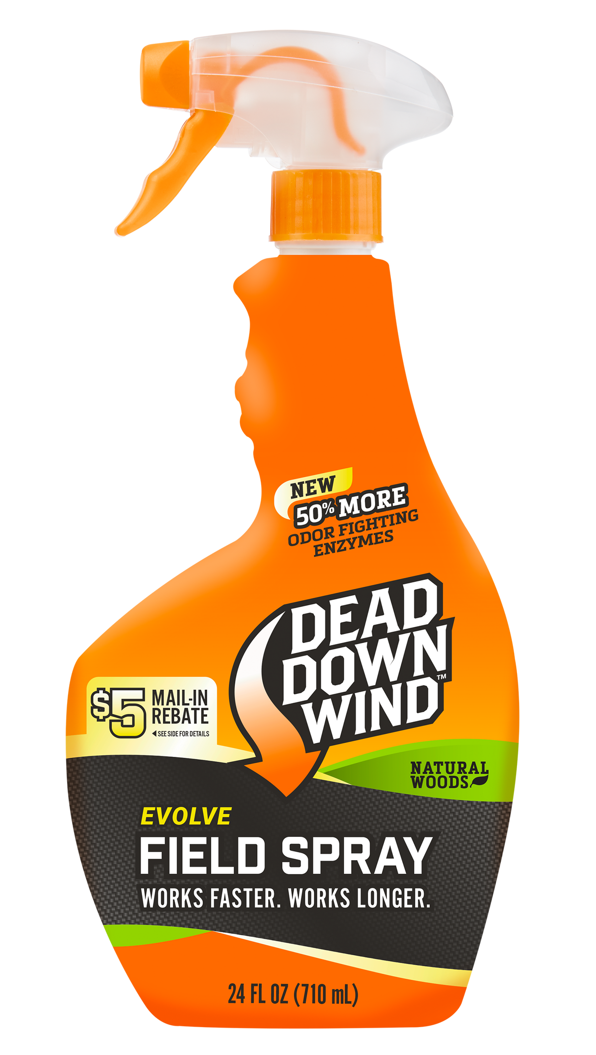 Dead Down Wind Evolve Field Spray Cover Scent Natural Woods 24 oz Trigger Spray
