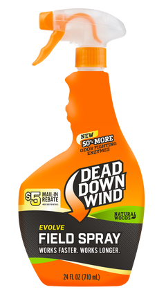 Dead Down Wind Evolve Field Spray Cover Scent Natural Woods 24 oz Trigger Spray