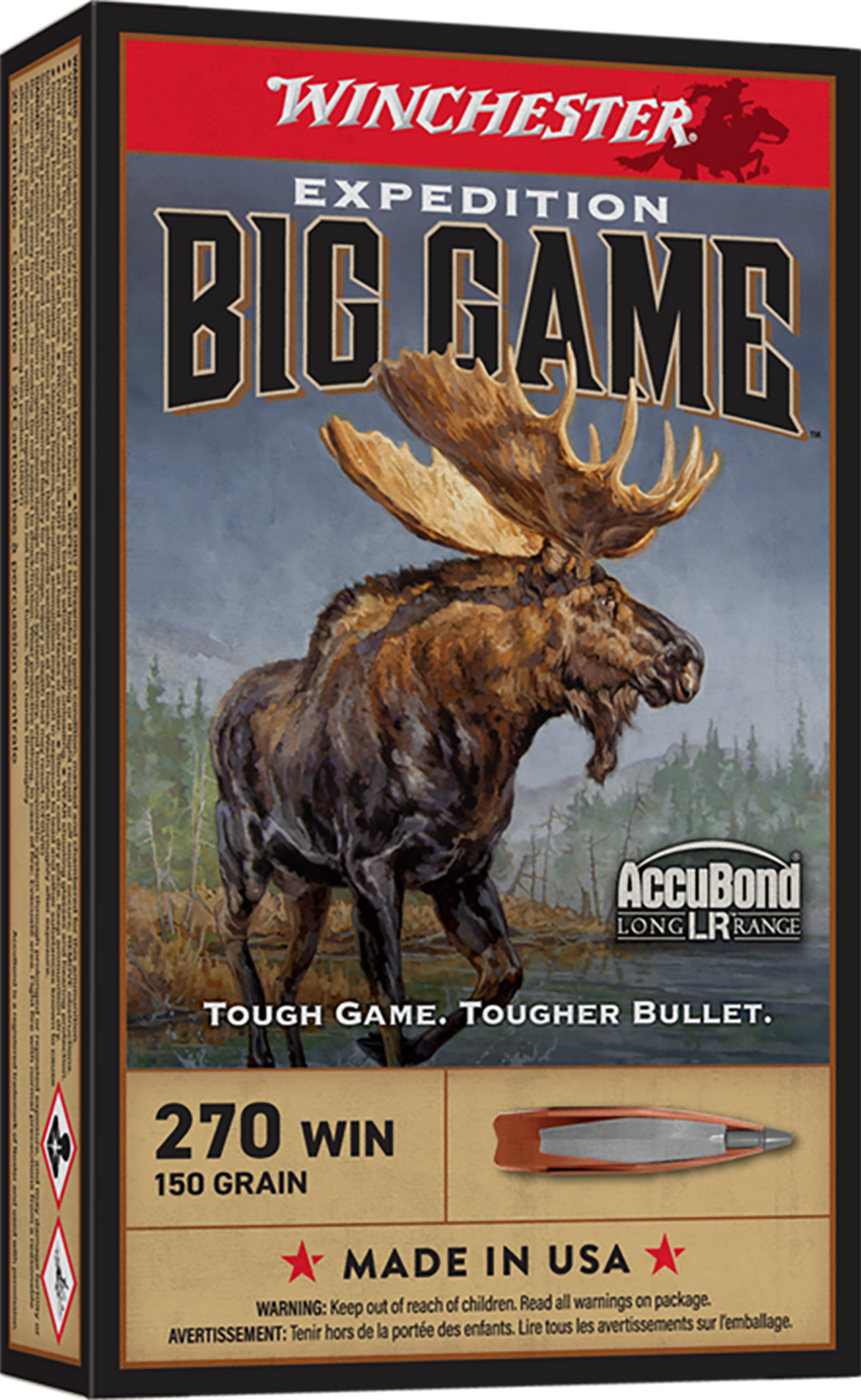 Winchester Ammo Expedition Big Game Long Range 270 Win 150gr 20 Rd Nosler AccuBond LR - Box or Case