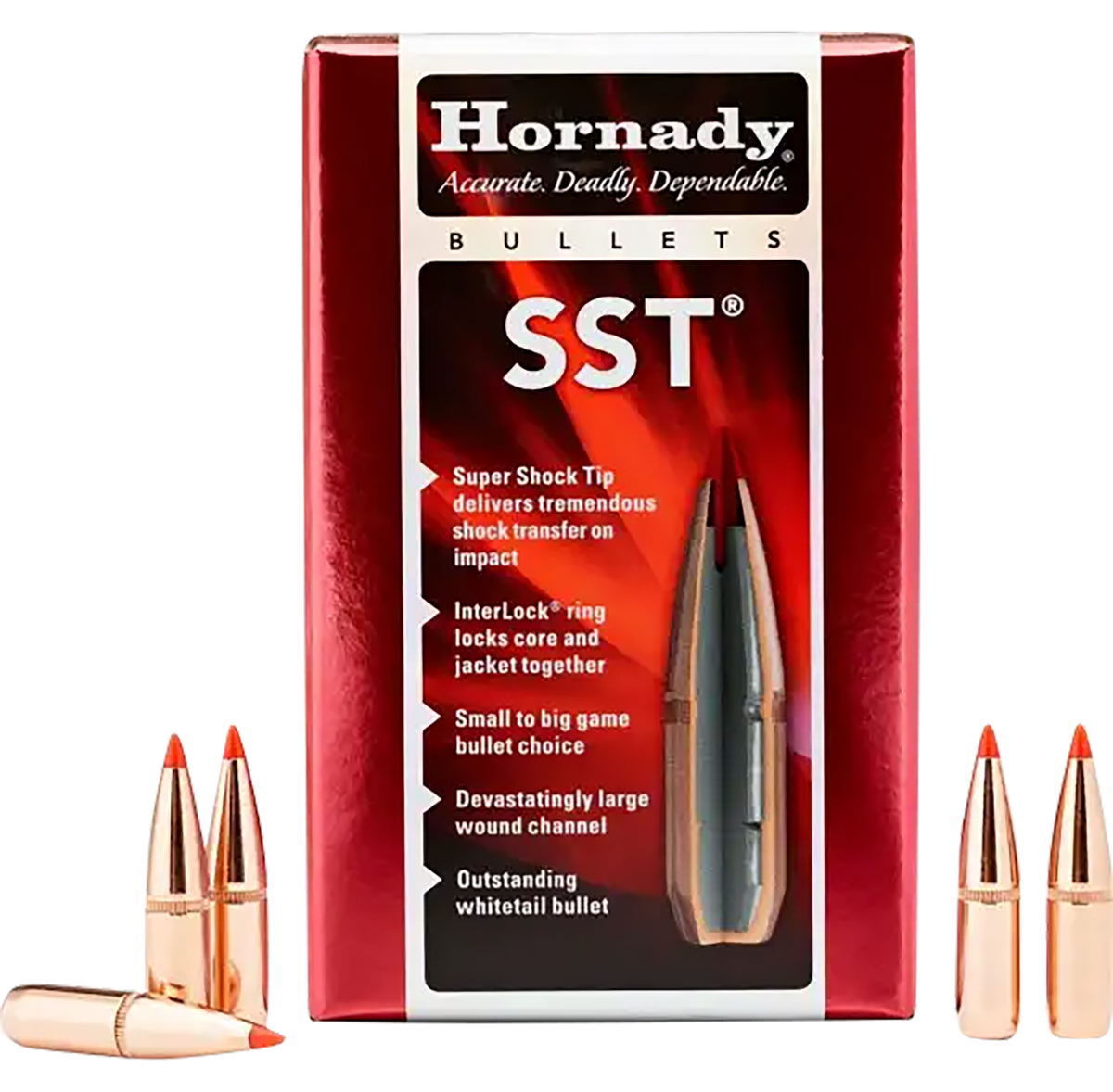 Hornady SST 25 Cal .257 117gr Super Shock Tip Reloading Bullets - 100/Box