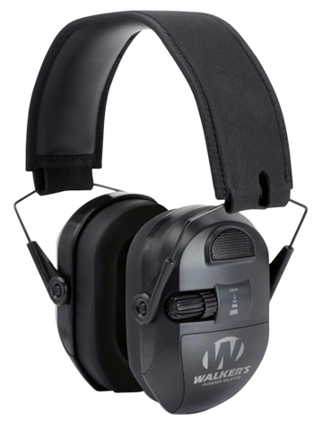 Walkers Game Ear Ultimate Power Muff 26 dB Over the Head Electronic Earmuff - Black